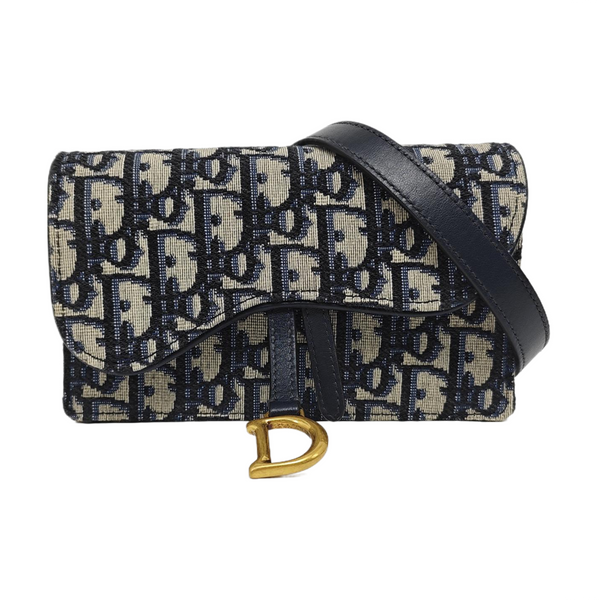 Saddle Mini Oblique Canvas Blue