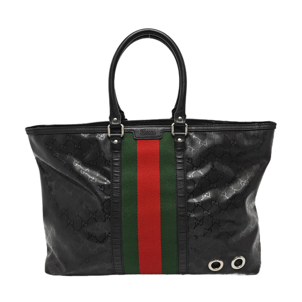 Rania Monogram Coated Canvas Black