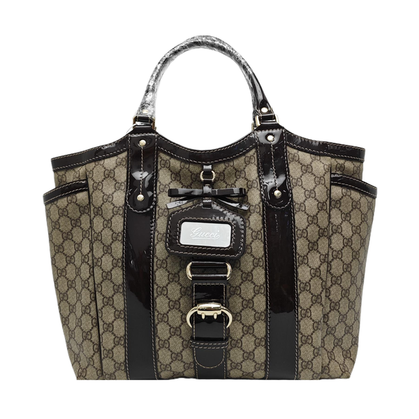 Monogram Coated Canvas Top Handle Bag Beige