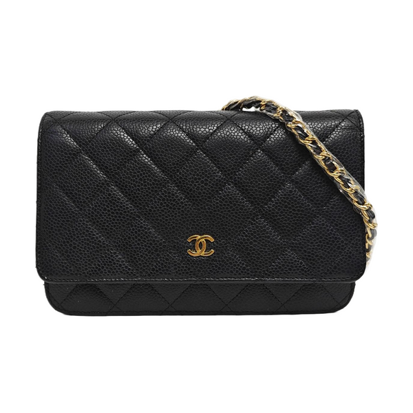 WOC Quilted Grained Calfskin Black