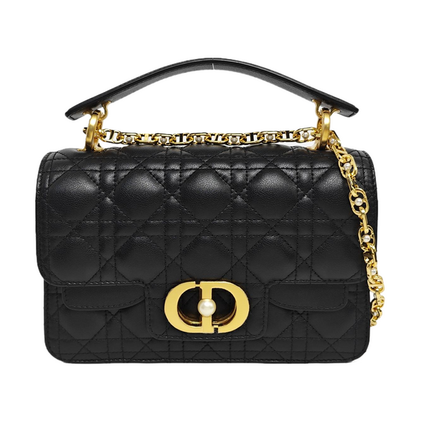 Cannage Lambskin Crossbody Bag Small Black