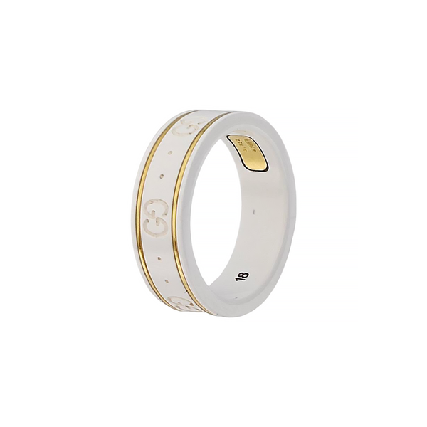 Icon 18k Gold White Ring HK 18