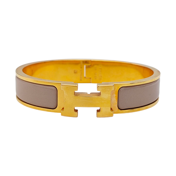 Clic H Metal Gold Bangle