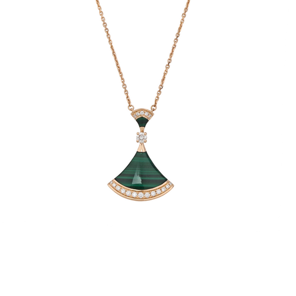 DIVAS' DREAM 18k Rose Gold Green Necklace