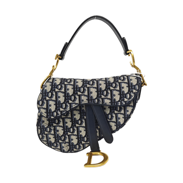 Saddle Mini Oblique Canvas Blue
