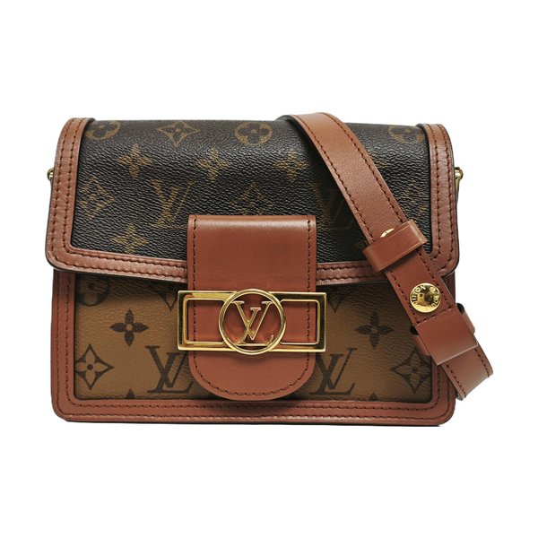 DAUPHINE Mini Monogram Coated Canvas Brown