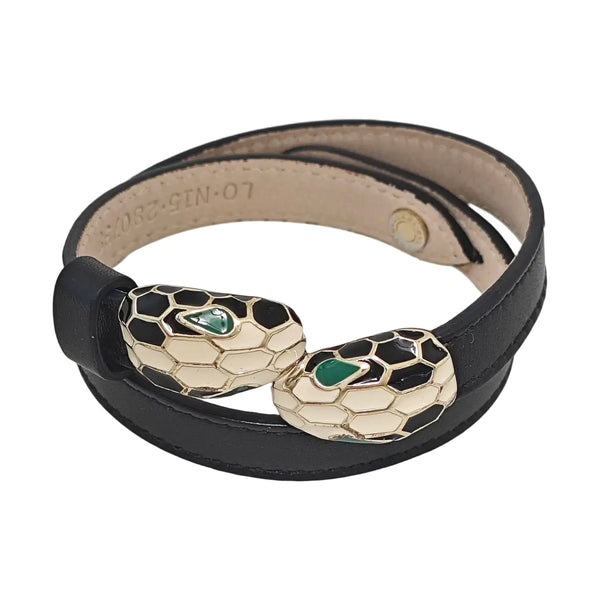 SERPENTI Metal Black Bangle