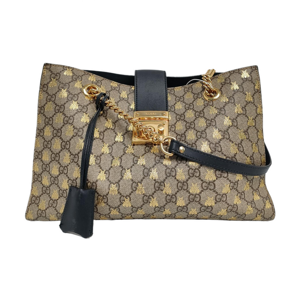Authenticated pre-owned Padlock Medium Monogram Coated Canvas Brown - Tote Bag at Looply