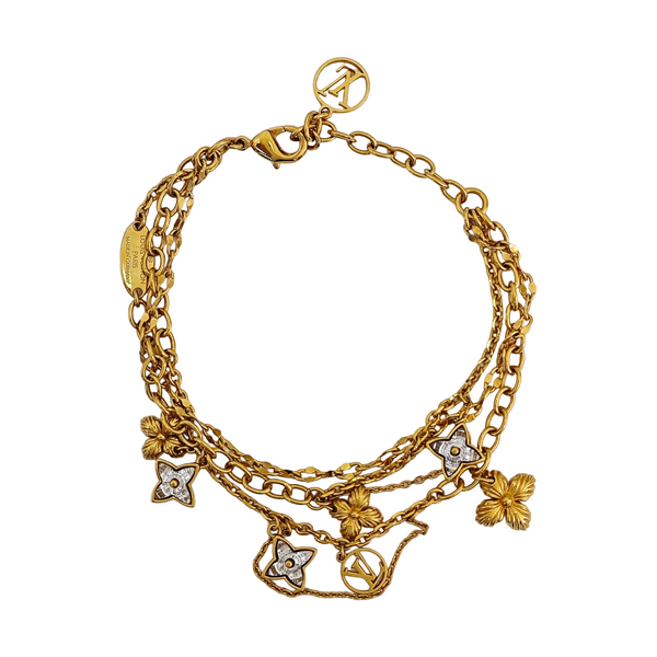 BLOOMING STRASS Metal Gold Bracelet