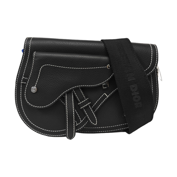 Saddle Medium Calfskin Black