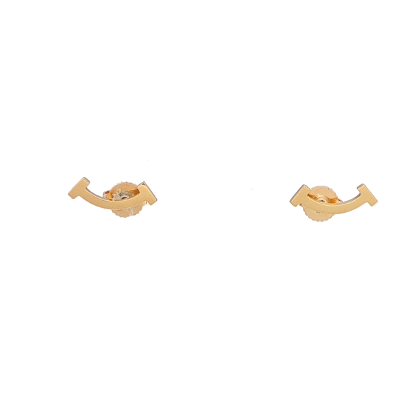 Tiffany T 18k Rose Gold Stud Earrings