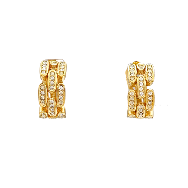 Metal Gold Clip On Earrings