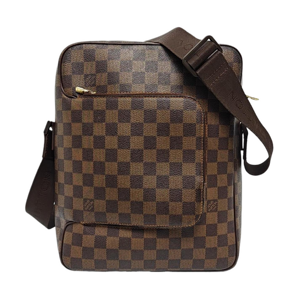 OLAV MM Damier Ebene Coated Canvas Brown