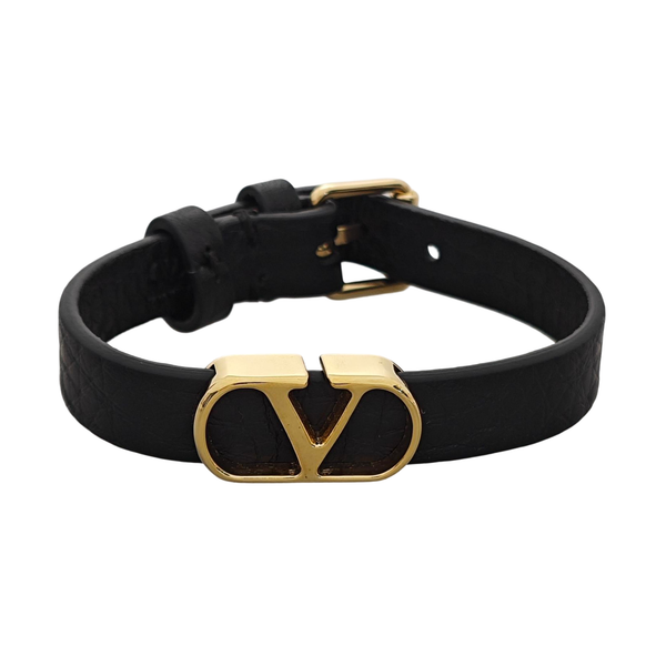 Leather Black Bangle