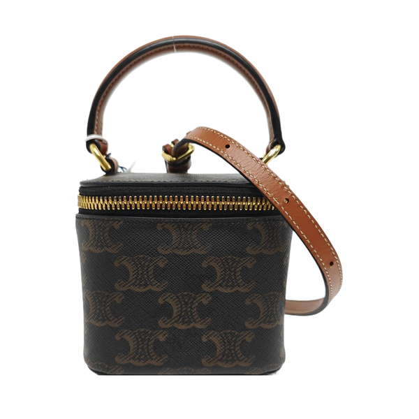 Coated Canvas Shoulder Bag Black