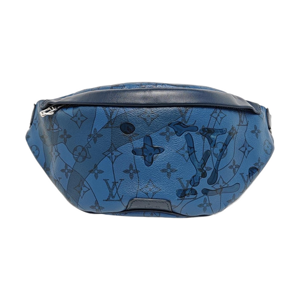 DISCOVERY PM Monogram Coated Canvas Blue