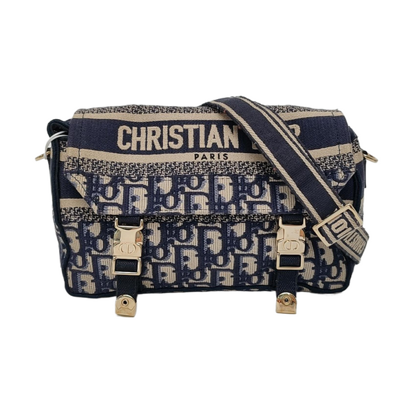 Diorcamp Small Oblique Canvas Blue