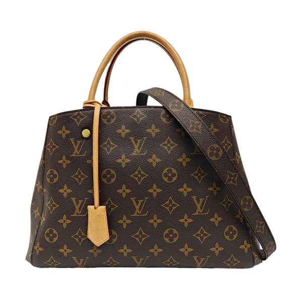MONTAIGNE Monogram Coated Canvas Brown