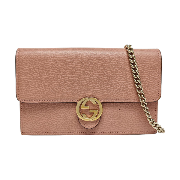 Interlocking G Small Calfskin Pink
