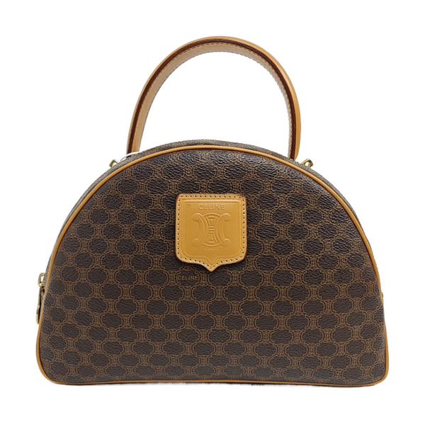 Leather Top Handle Bag Yellow