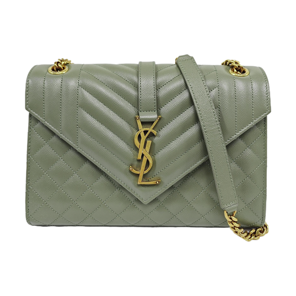 ENVELOPE Medium Quilted Calfskin Green
