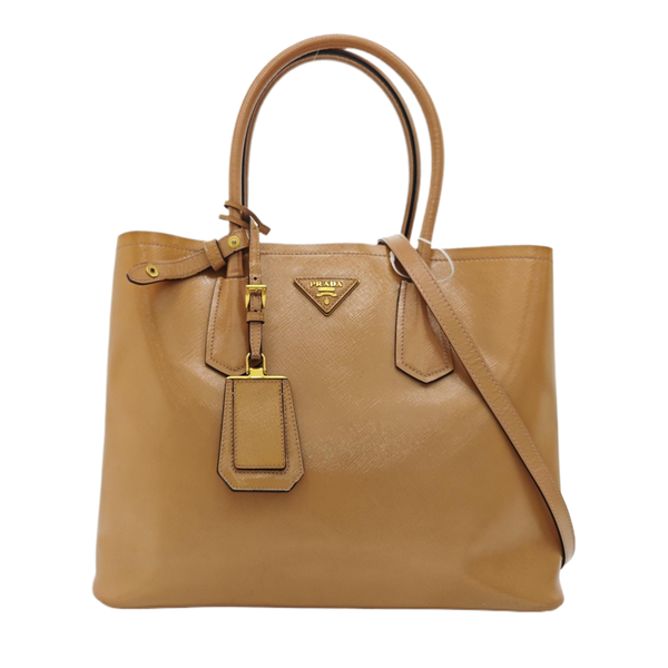 Double Saffiano Calfskin Brown