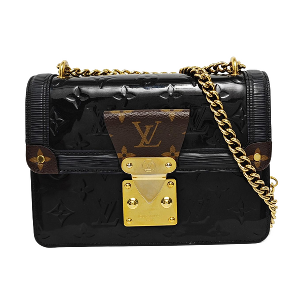 WYNWOOD Monogram Patent Leather Black