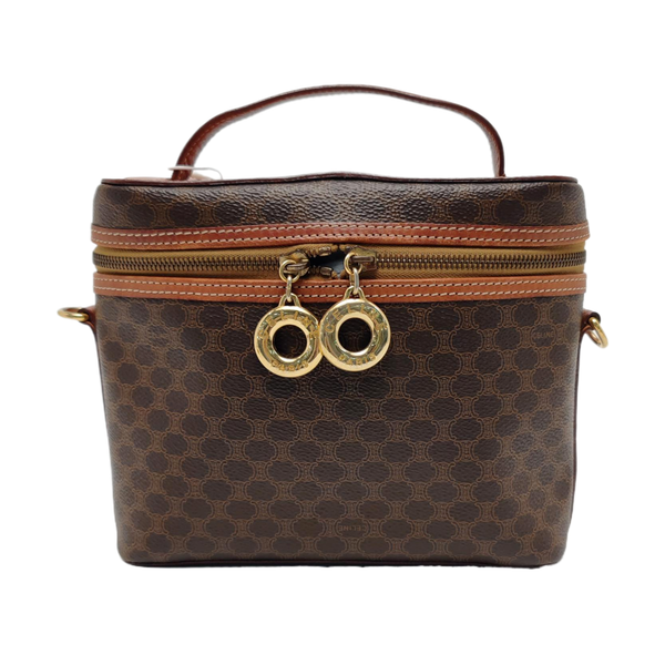 MACADAM TOP HANDLE COSMETIC BAGS Coated Canvas Brown