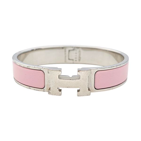 Clic H Metal Silver Bangle