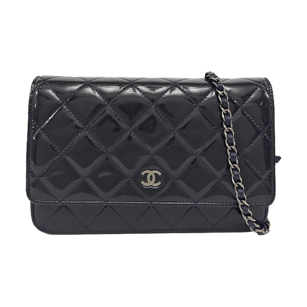 WOC Quilted Patent Leather Blue