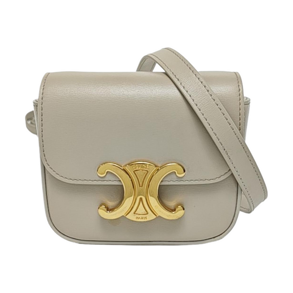 TRIOMPHE Mini Calfskin Beige