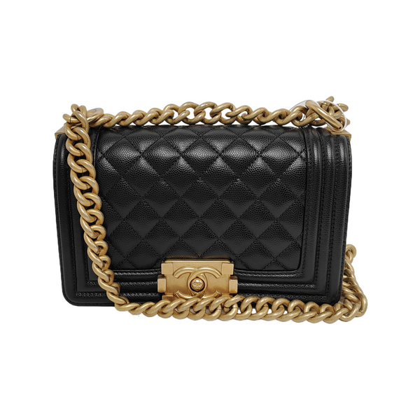BOY CHANEL Small Quilted Calfskin Black