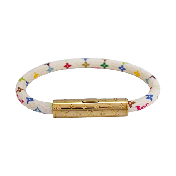 CONFIDENTIEL Coated Canvas White Bangle