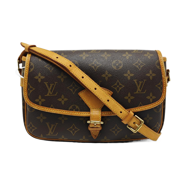 SOLOGNE PM Monogram Coated Canvas Brown