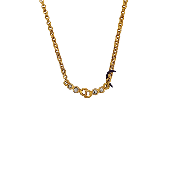 Petit CD Metal Gold Necklace