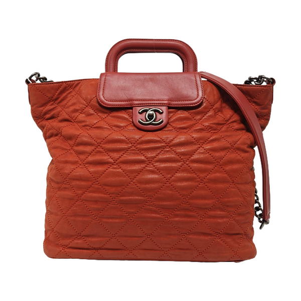 HAMPTONS CC Quilted Calfskin Red