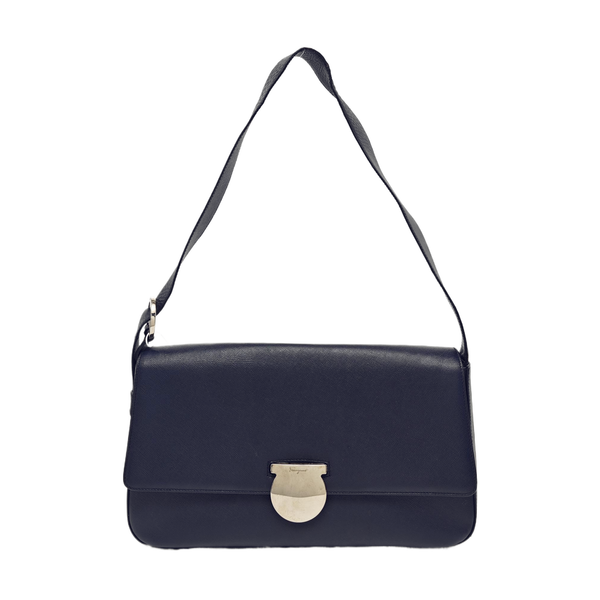 Calfskin Shoulder Bag Blue