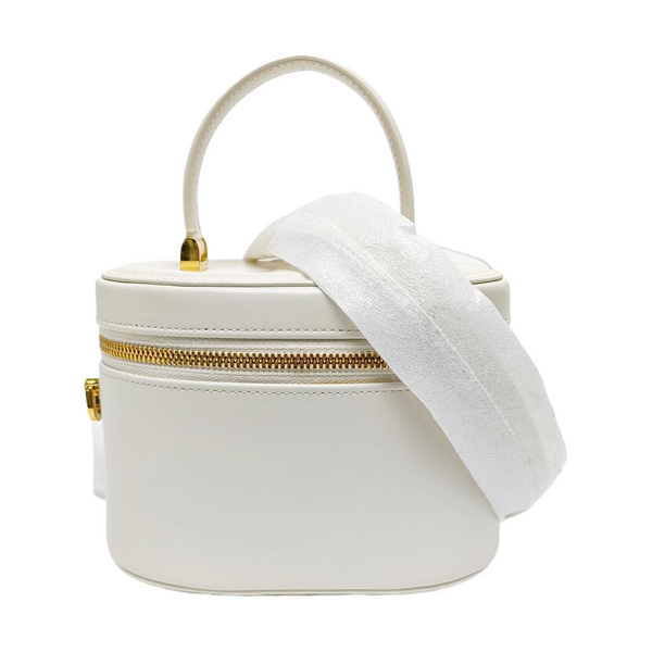 Calfskin Shoulder Bag Small White