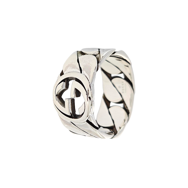 Interlocking G 925 Sterling Silver Ring HK 21