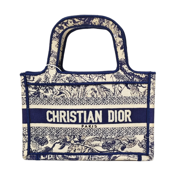 Book Tote Mini Fabric Blue