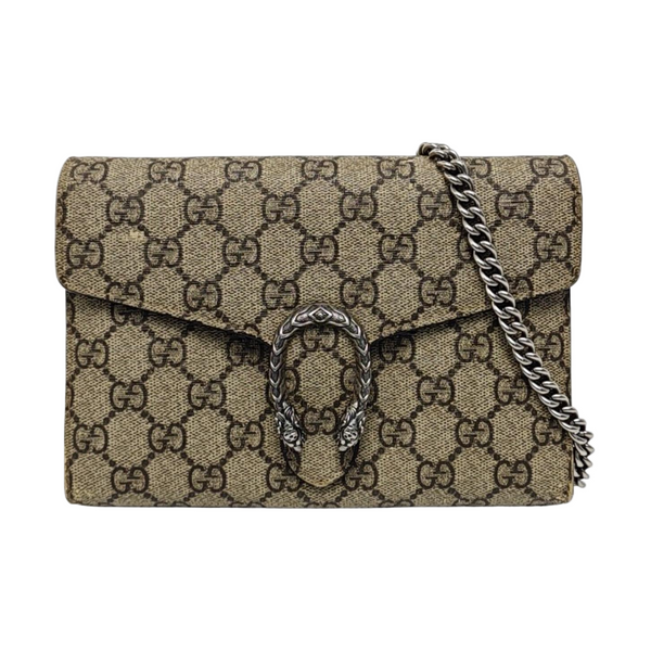 Dionysus Mini Monogram Coated Canvas Beige