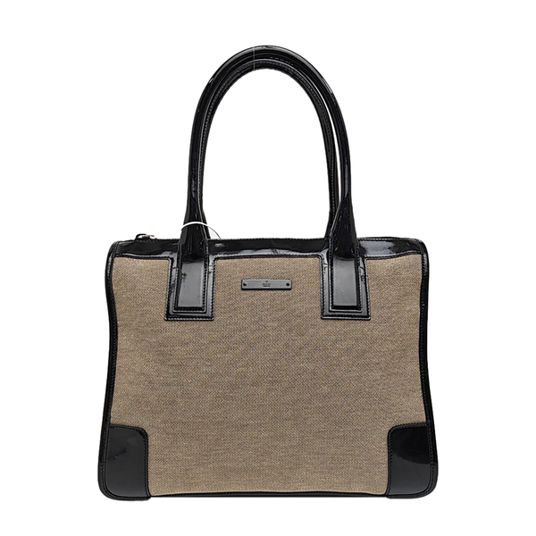 Canvas Top Handle Bag Brown