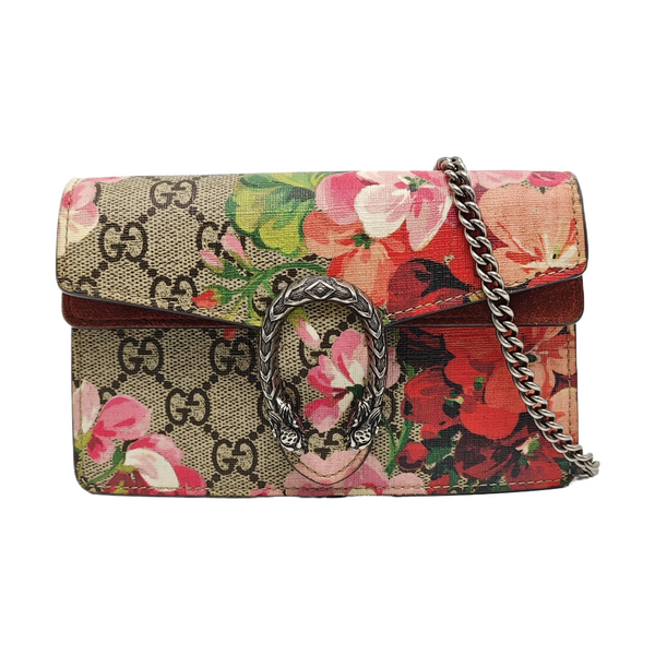 Dionysus Super Mini Monogram Coated Canvas Beige