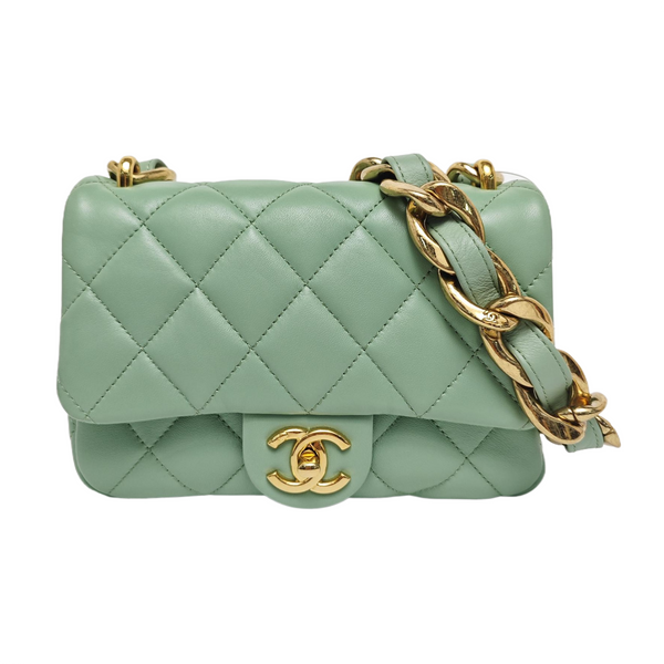 CLASSIC FLAP Small Quilted Lambskin Green