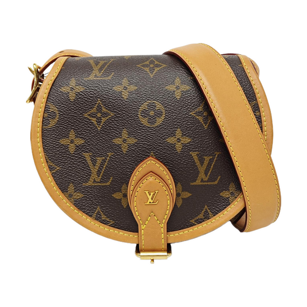 TAMBOURINE Monogram Coated Canvas Brown