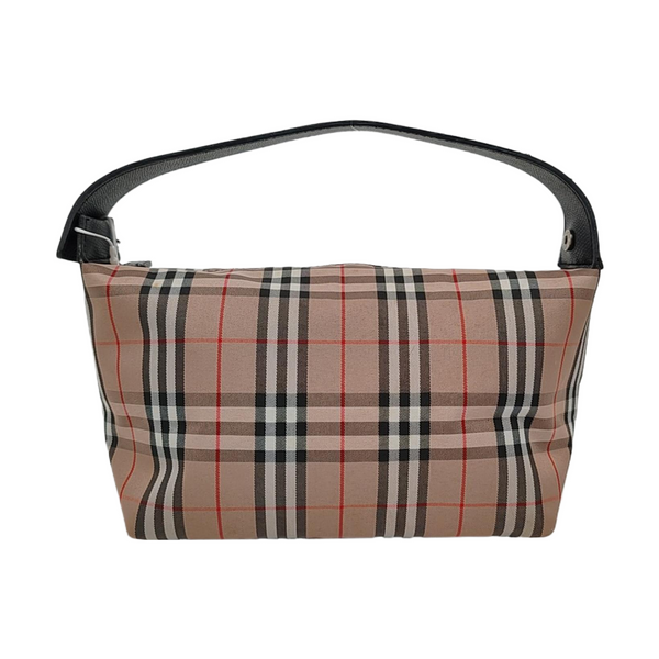 Coated Canvas Top Handle Bag Brown