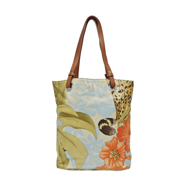 Fabric Top Handle Bag Multicolor