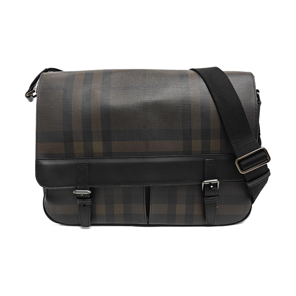 Coated Canvas Crossbody Bag Large Black