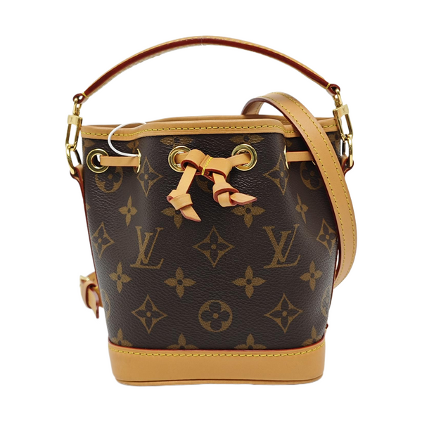 NOÉ Nano Monogram Coated Canvas Brown