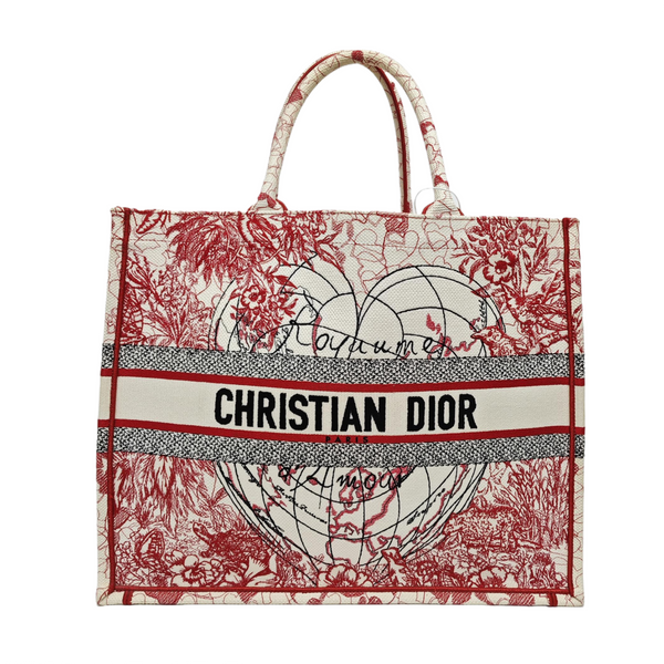Authenticated pre-owned Book Tote Large Canvas Red - Tote Bag at Looply